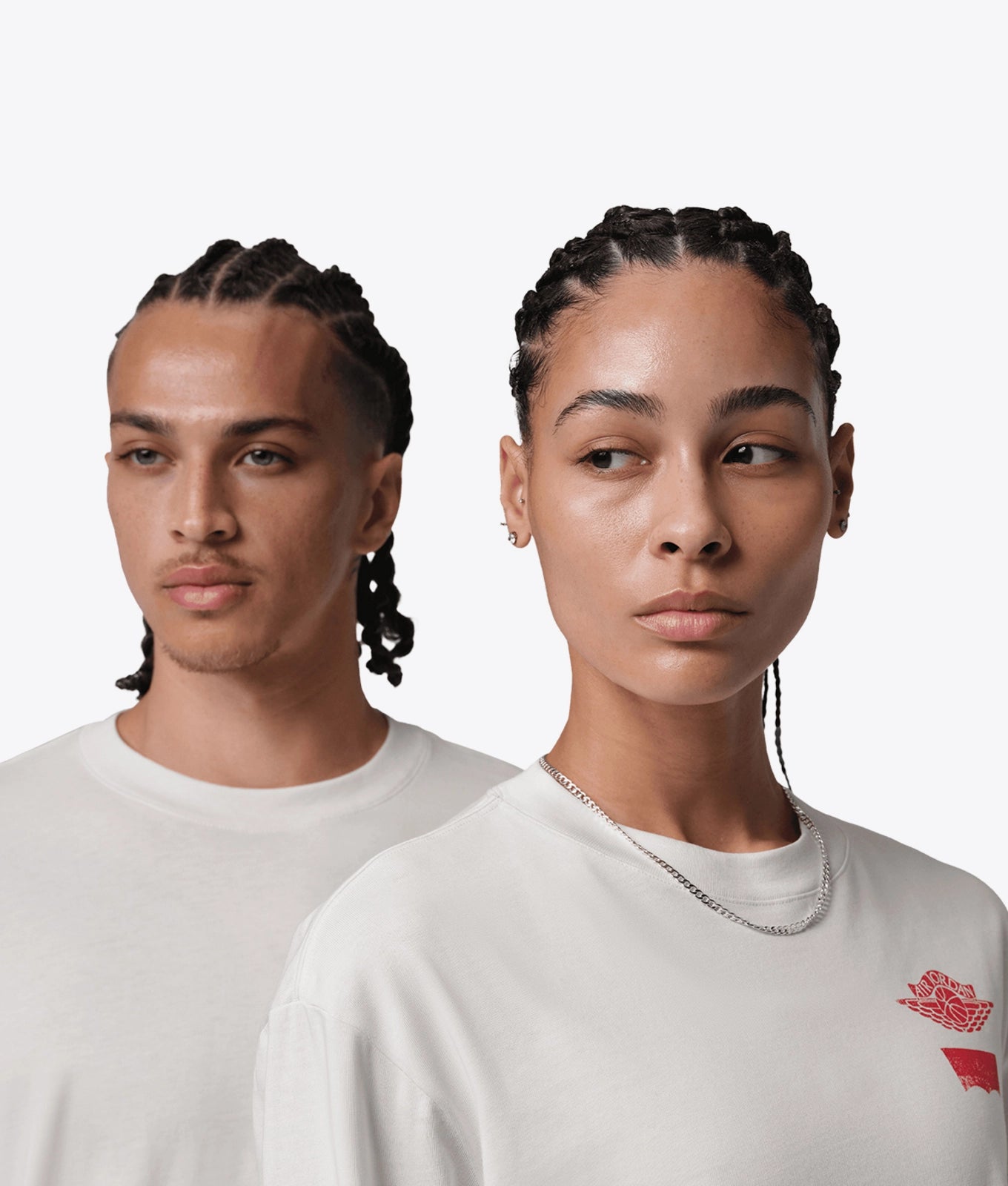 Jordan X LEVIS LONG SLEEVE TEE PALE IVORY/BLACK-UNIVERSITY RED