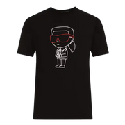 Karl Lagerfeld Men Black Printed Round T-Shirts