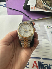 Rolex | Datejust | 116233 | Yellow gold | 36 mm | Gold/Steel | White | Automatic
