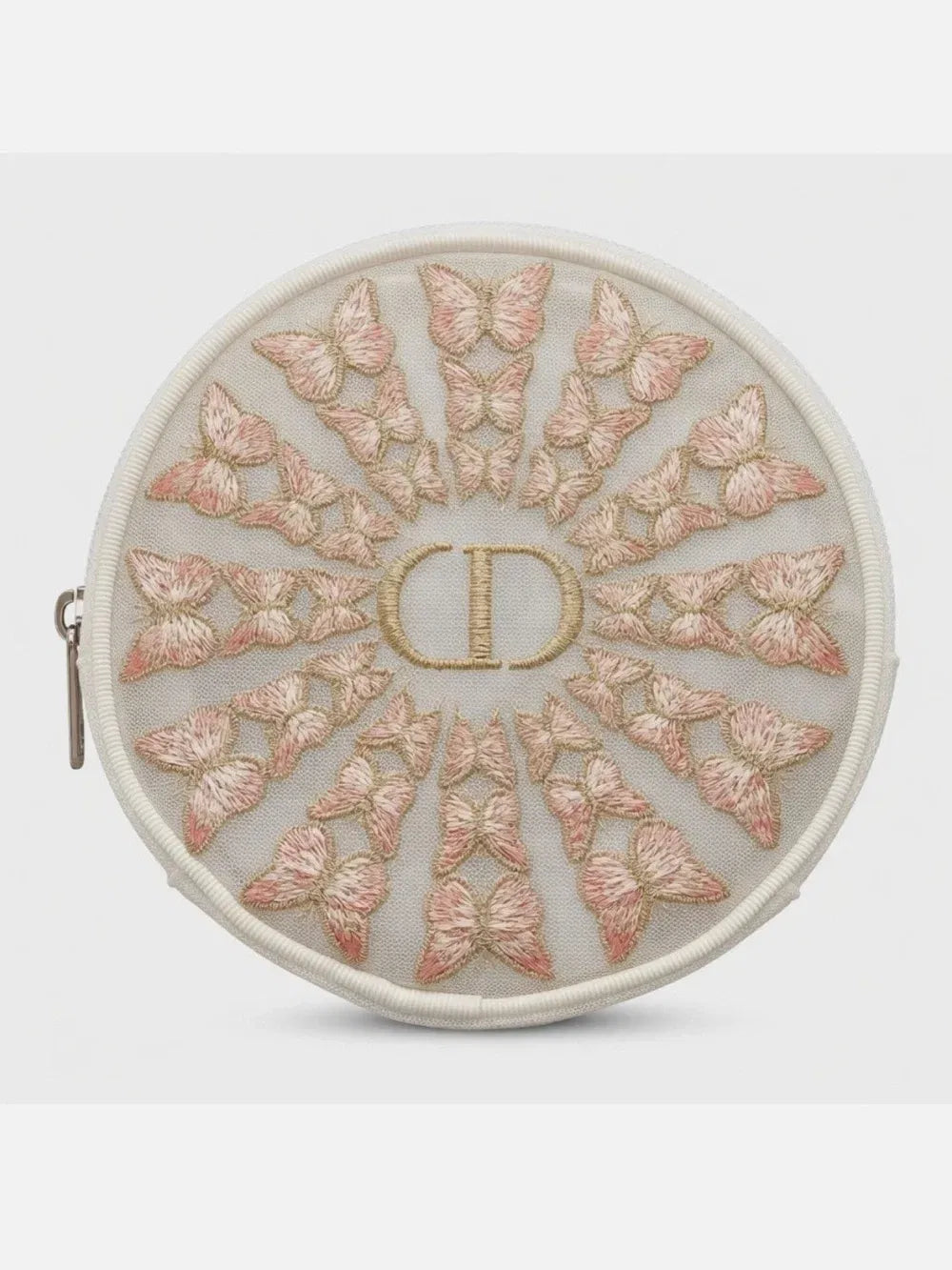 Dior 2026 Mother's Day Limited Butterfly Embroidered Round Pouch New With Box