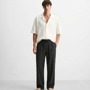 LINEN PANTS BLACK