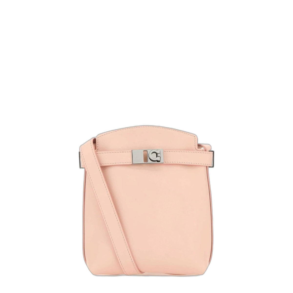 Ferragamo Pastel Pink Leather Gancini Phone Case
