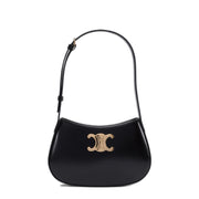 Medium Tilly Bag Triomphe in Black Canvas Calfskin