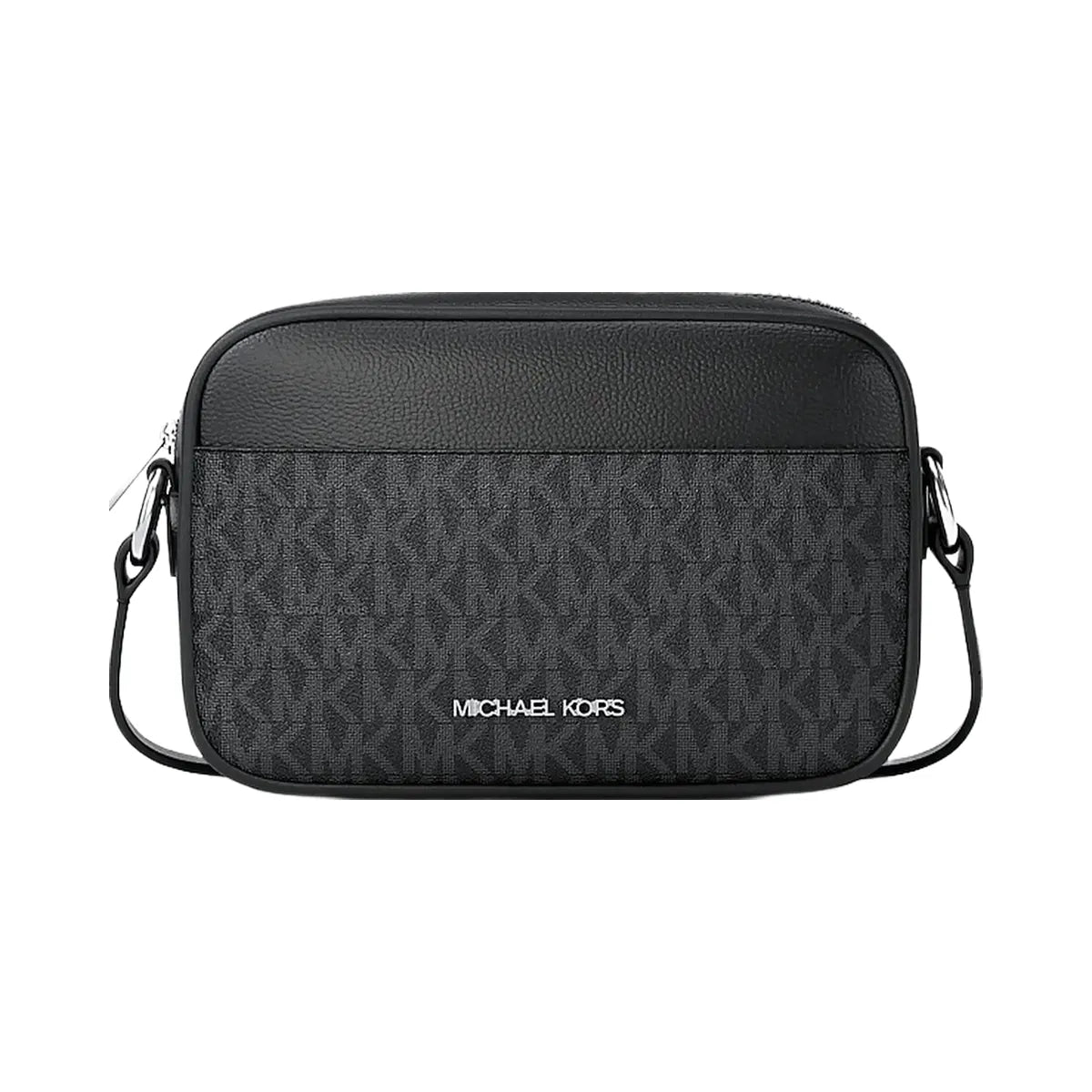 Michael Kors Jet Set Travel Small Signature Logo Camera Crossbody Bag Black