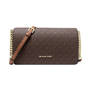Michael Kors Jet Set Medium Signature Logo Crossbody Bag Brown