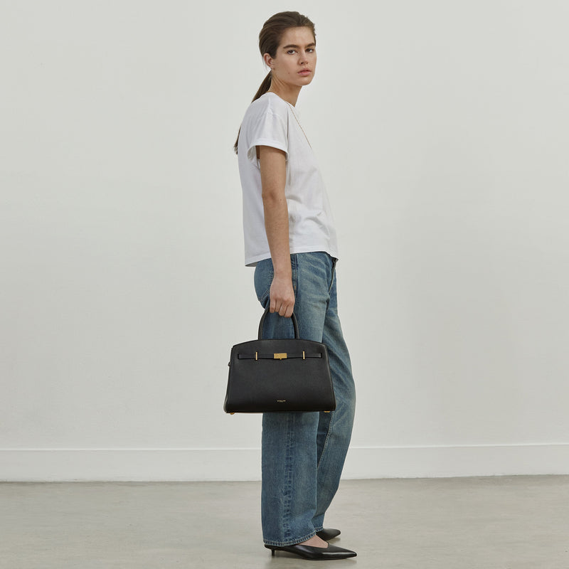 DeMellier The Midi Hudson deep olive suede & deep olive smooth