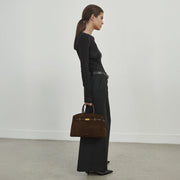 DeMellier The Midi Hudson mocha suede & mocha smooth