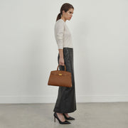 DeMellier The Midi Hudson tan small grain