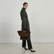 DeMellier The Midi New York mocha suede & mocha smooth