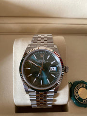 Rolex | Datejust | 126234 | White gold | 36 mm | Gold/Steel | Green | Automatic