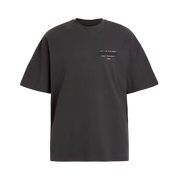 ALLSAINTS Redact Oversized Embroidered Logo T-Shirt Washed Black