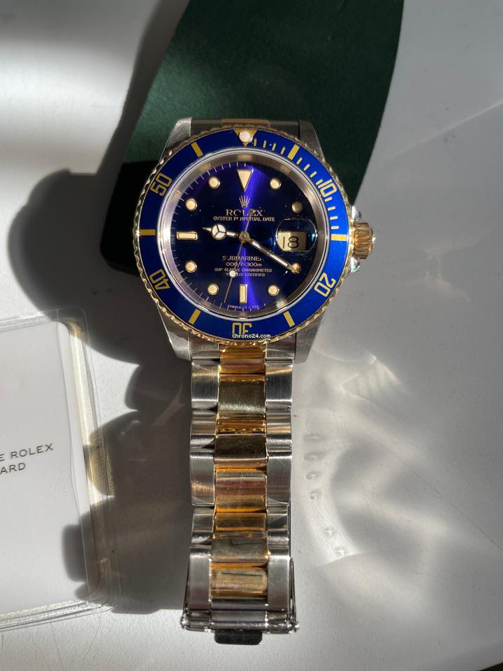Rolex | Submariner | 16613 | Yellow gold | 40 mm | Gold/Steel | Blue | Automatic