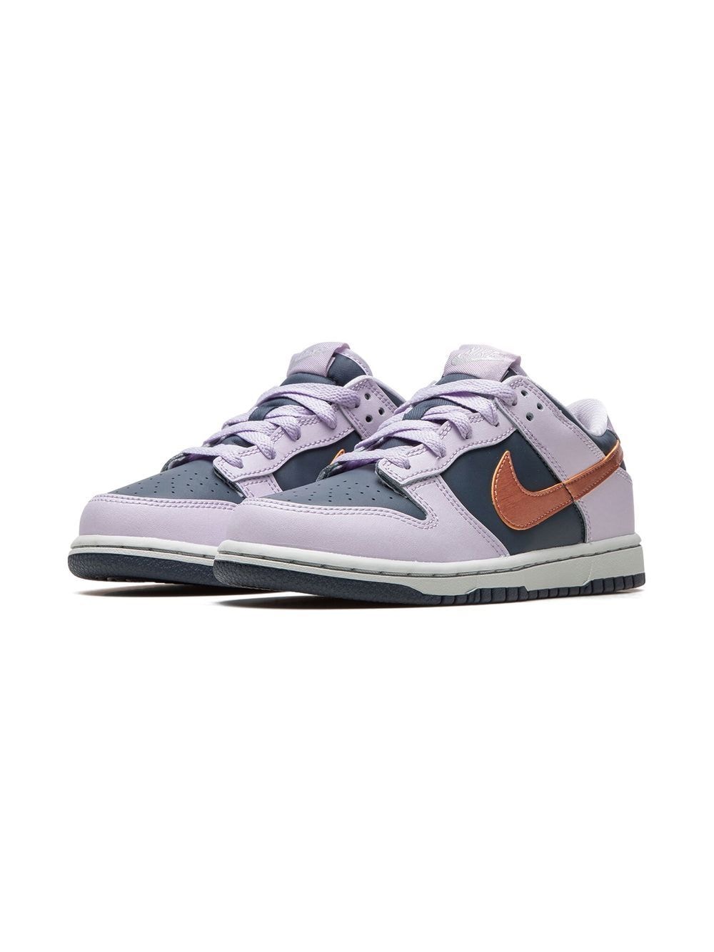 Nike Dunk Low Brown Swoosh Thunder Blue