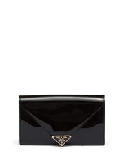patent-leather envelope bag