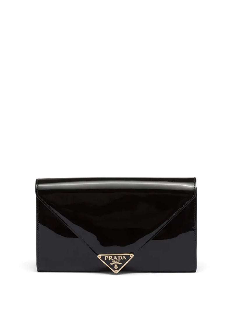 patent-leather envelope bag
