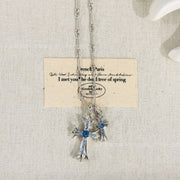 CH Double Pendant Necklace Blue