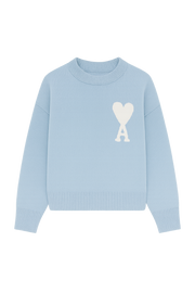 AMI Paris Ami de Coeur wool jumper Sky Blue