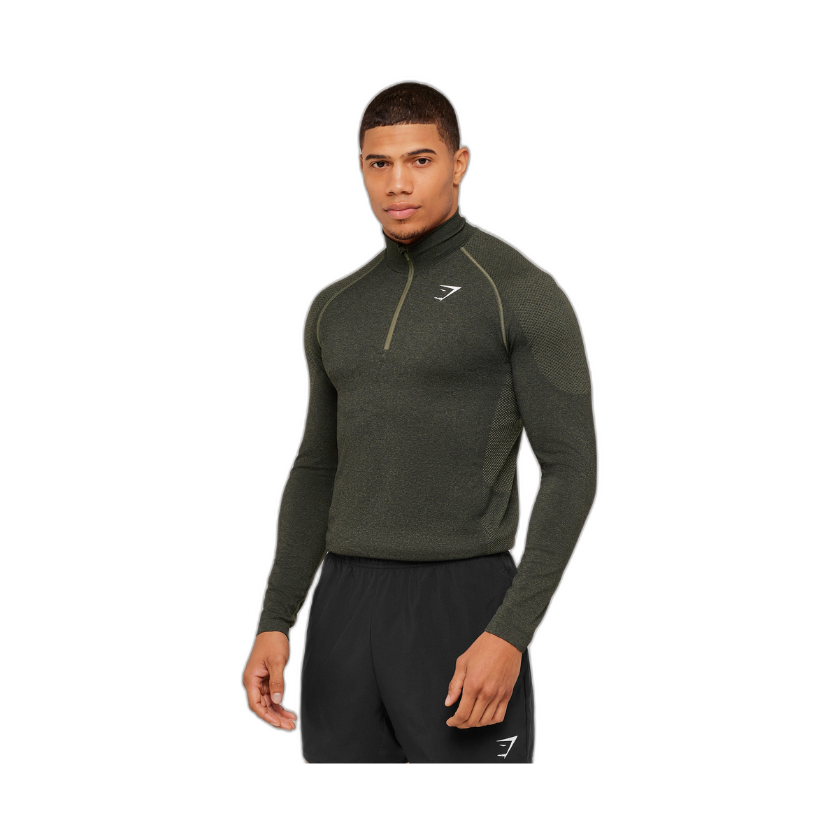 Gymshark Vital 1/4 Zip - Core Olive/Black