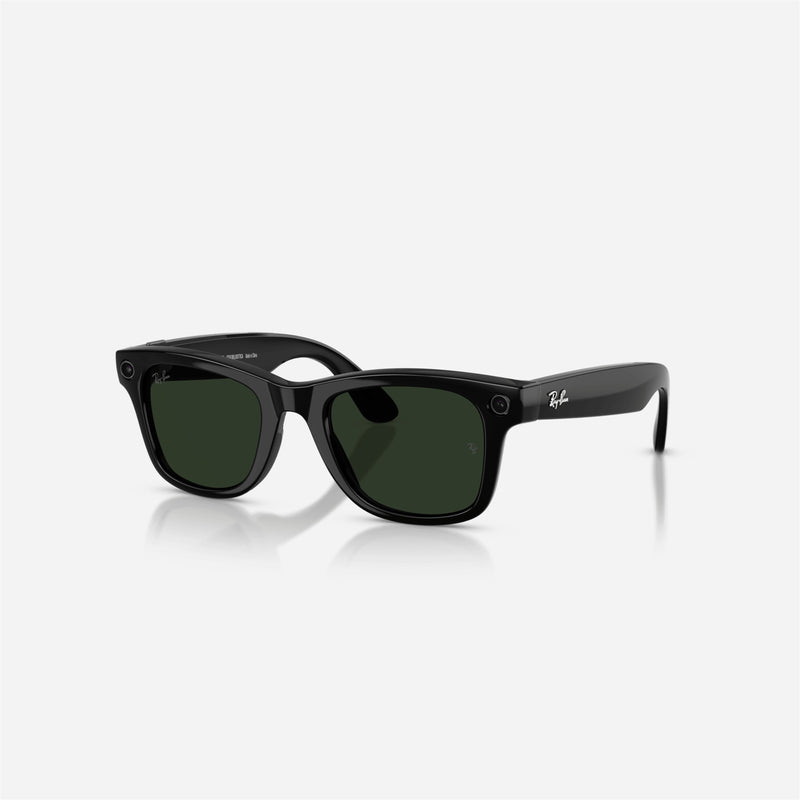 Ray-Ban Meta Wayfarer Shiny Black Frame Clear-Graphite Green Lens Transition - Gen 2