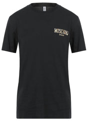 Moschino Swim Black Logo Cotton Men's T-Shirt