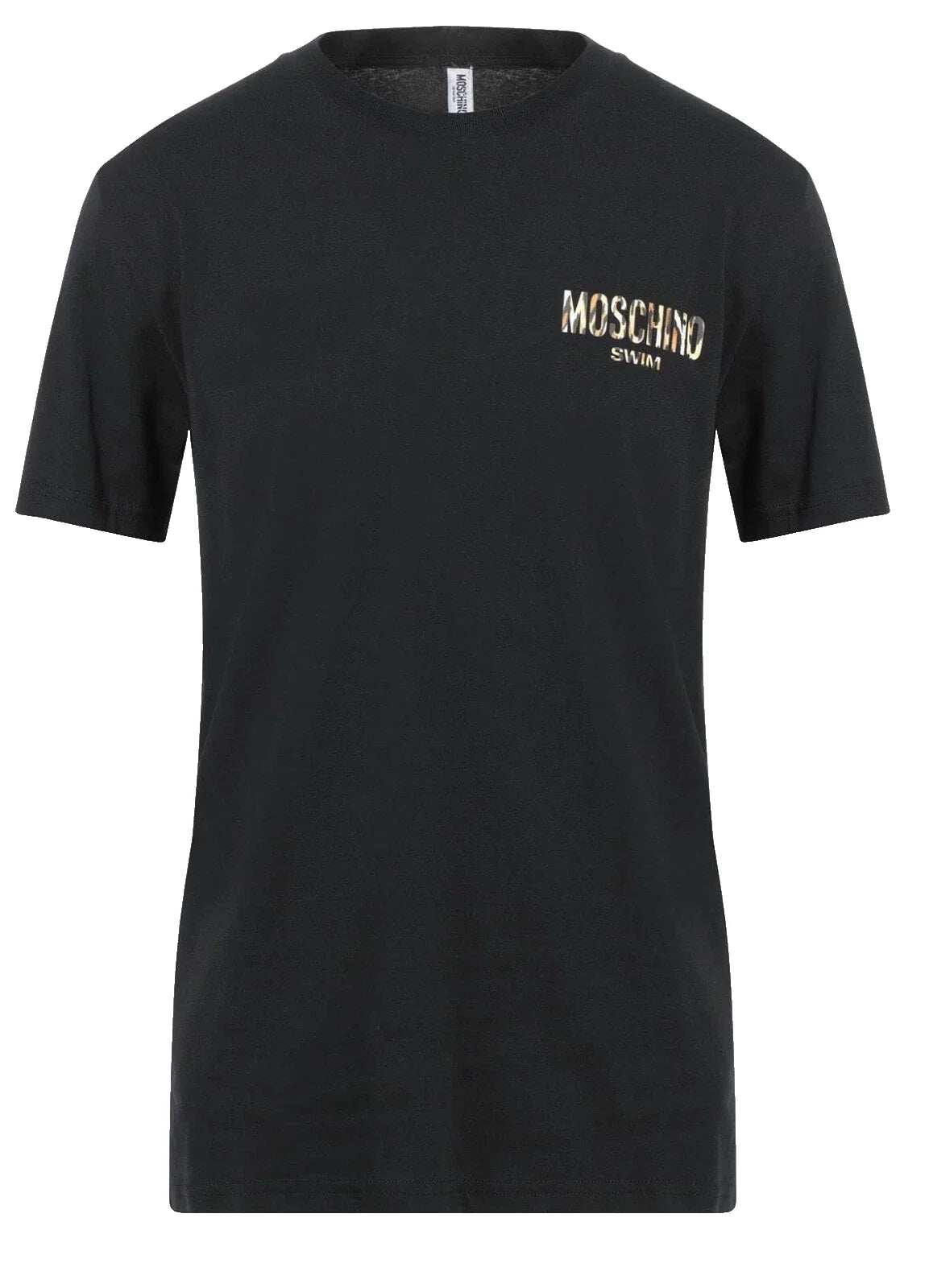 Moschino Swim Black Logo Cotton Men's T-Shirt