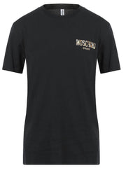 Moschino Swim Black Logo Cotton Men's T-Shirt