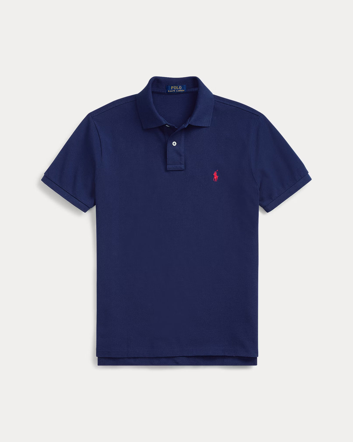 The Iconic Classic Fit Mesh Polo Navy/Red