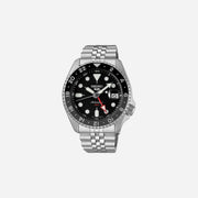 Seiko 5 Sports Black Grape GMT SKX Re-Interpretation Black Dial Stainless Steel Watch - SSK001K1