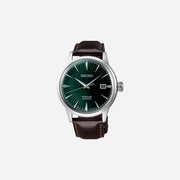 Seiko Presage Automatic Watch Green Dial Leather Strap Watch - SRPD37J1