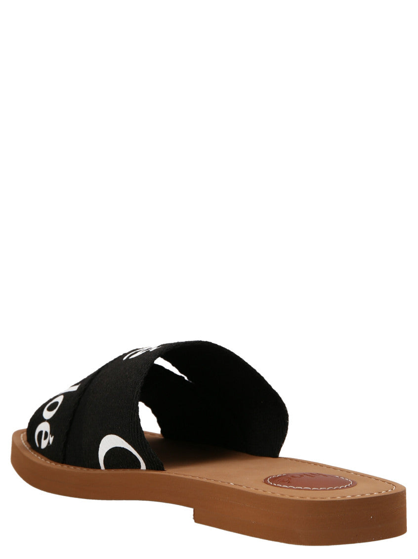 Chloe Black Woody Sandals