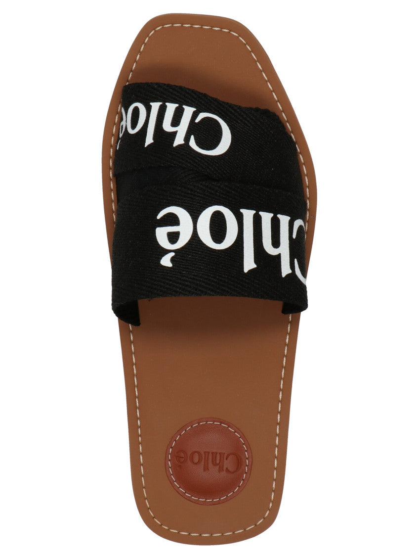 Chloe Black Woody Sandals