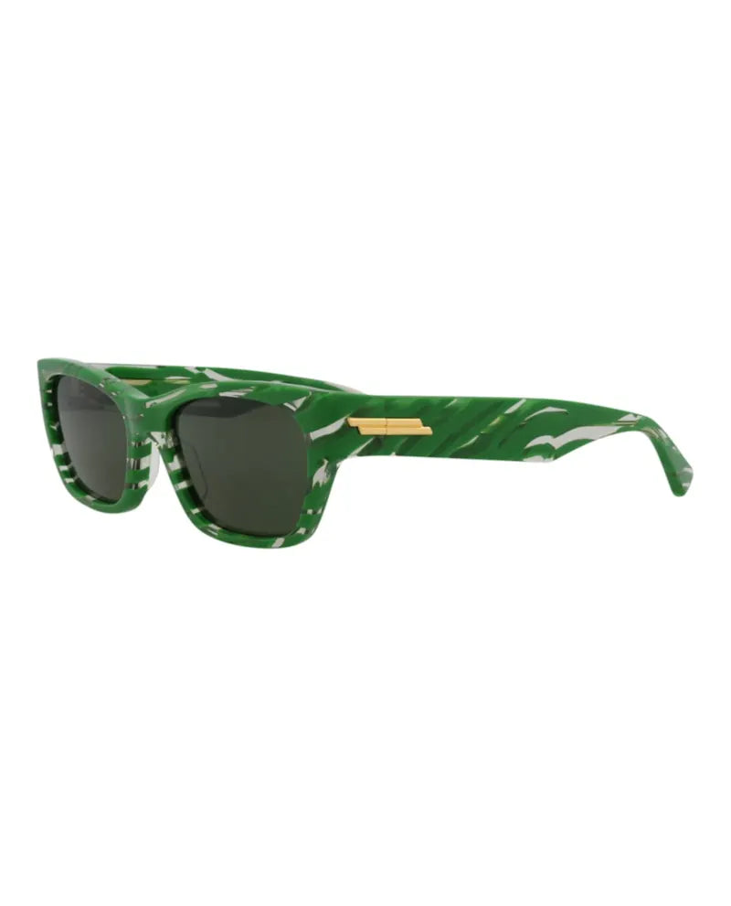 Bottega Veneta Square Rectangle Sunglasses Green/Green/Green (BV1143S-30013129-004)