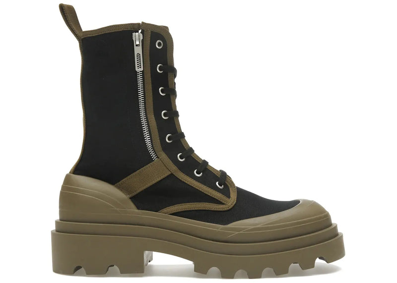 Bottega Veneta Lace-Up Boots Black Green