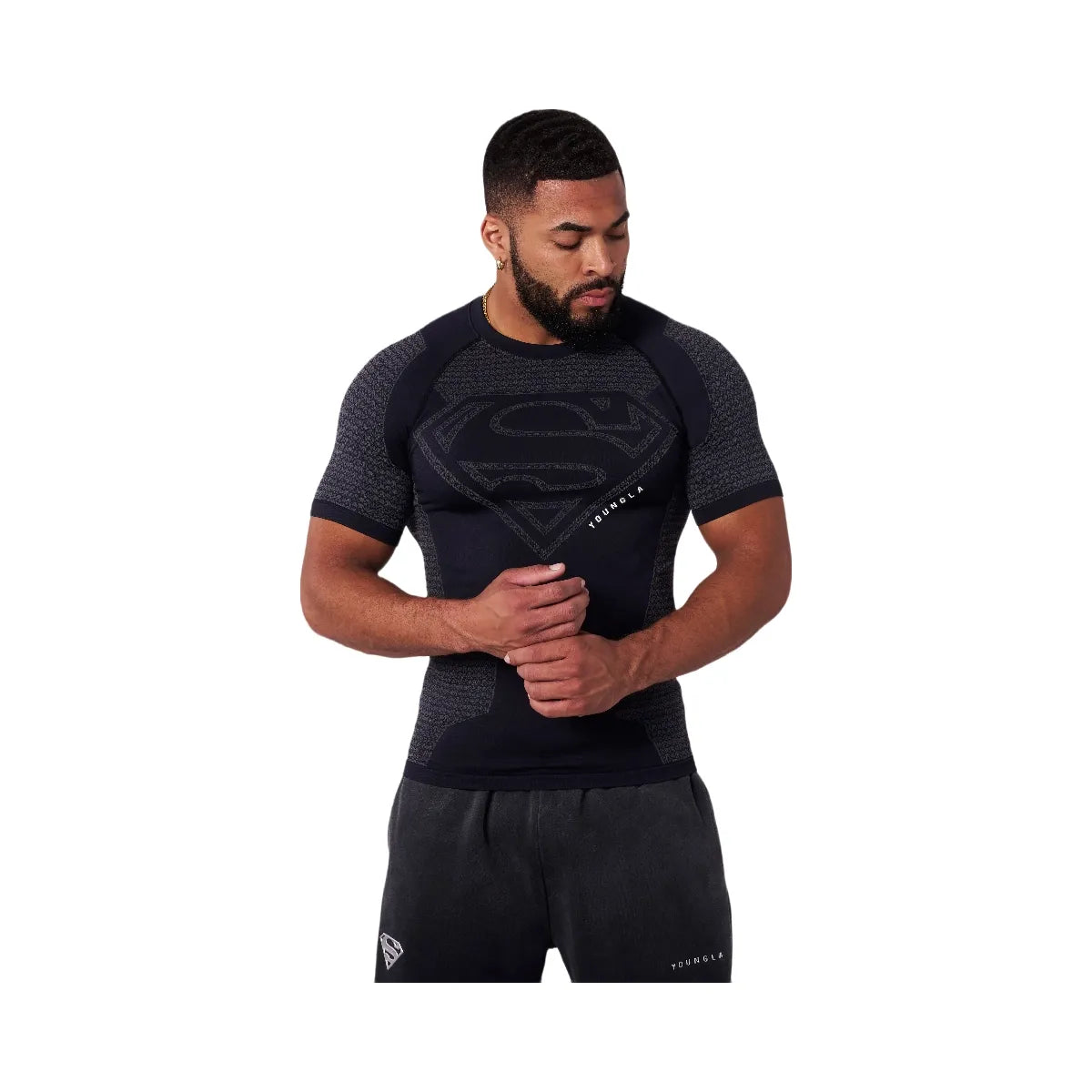 YoungLA Superman Compression Tees 'Black'