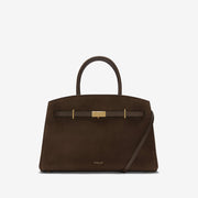 DeMellier The Midi Hudson mocha suede & mocha smooth