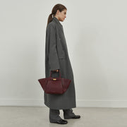 DeMellier The Midi New York burgundy small grain
