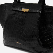 DeMellier The Midi New York black croc-effect