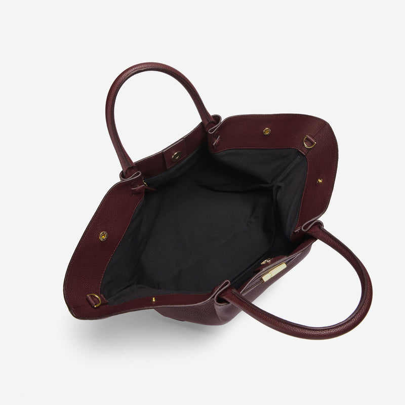 DeMellier The Midi New York burgundy small grain