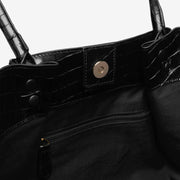 DeMellier The New York black croc-effect