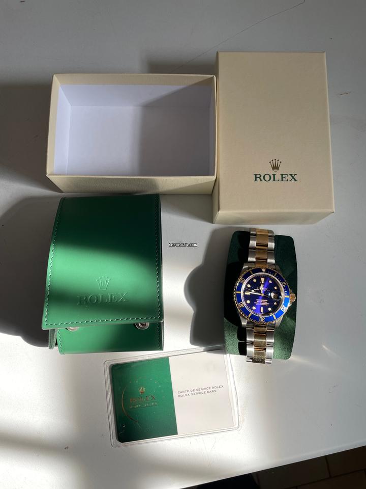 Rolex | Submariner | 16613 | Yellow gold | 40 mm | Gold/Steel | Blue | Automatic