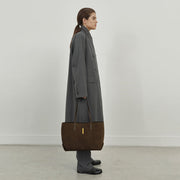 DeMellier The Tokyo Tote burgundy suede & burgundy smooth