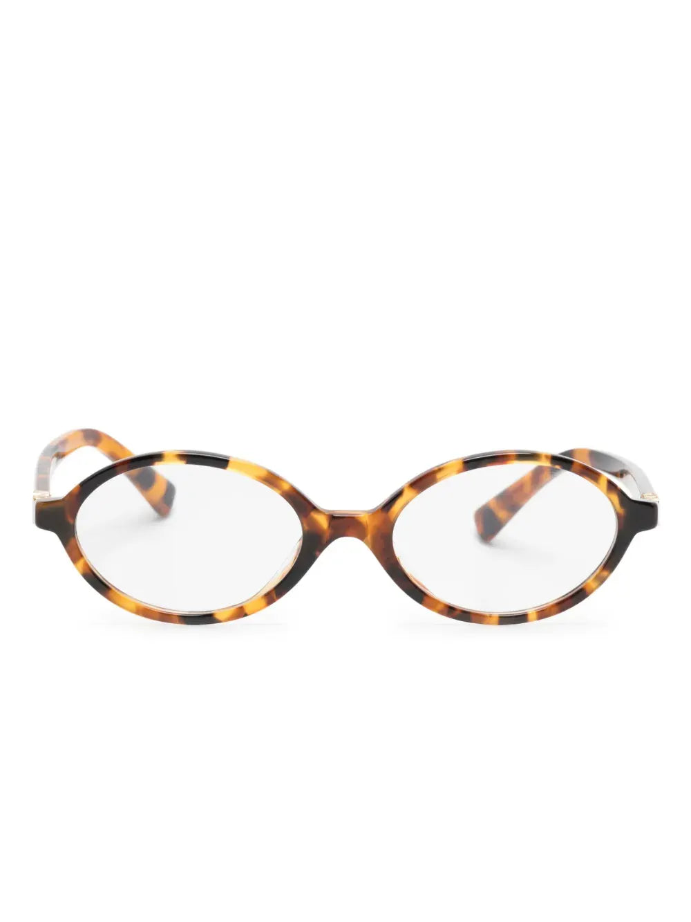 tortoiseshell oval-frame glasses