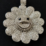 MURAKAMI FLOWER ICED OUT PENDANT (SILVER)