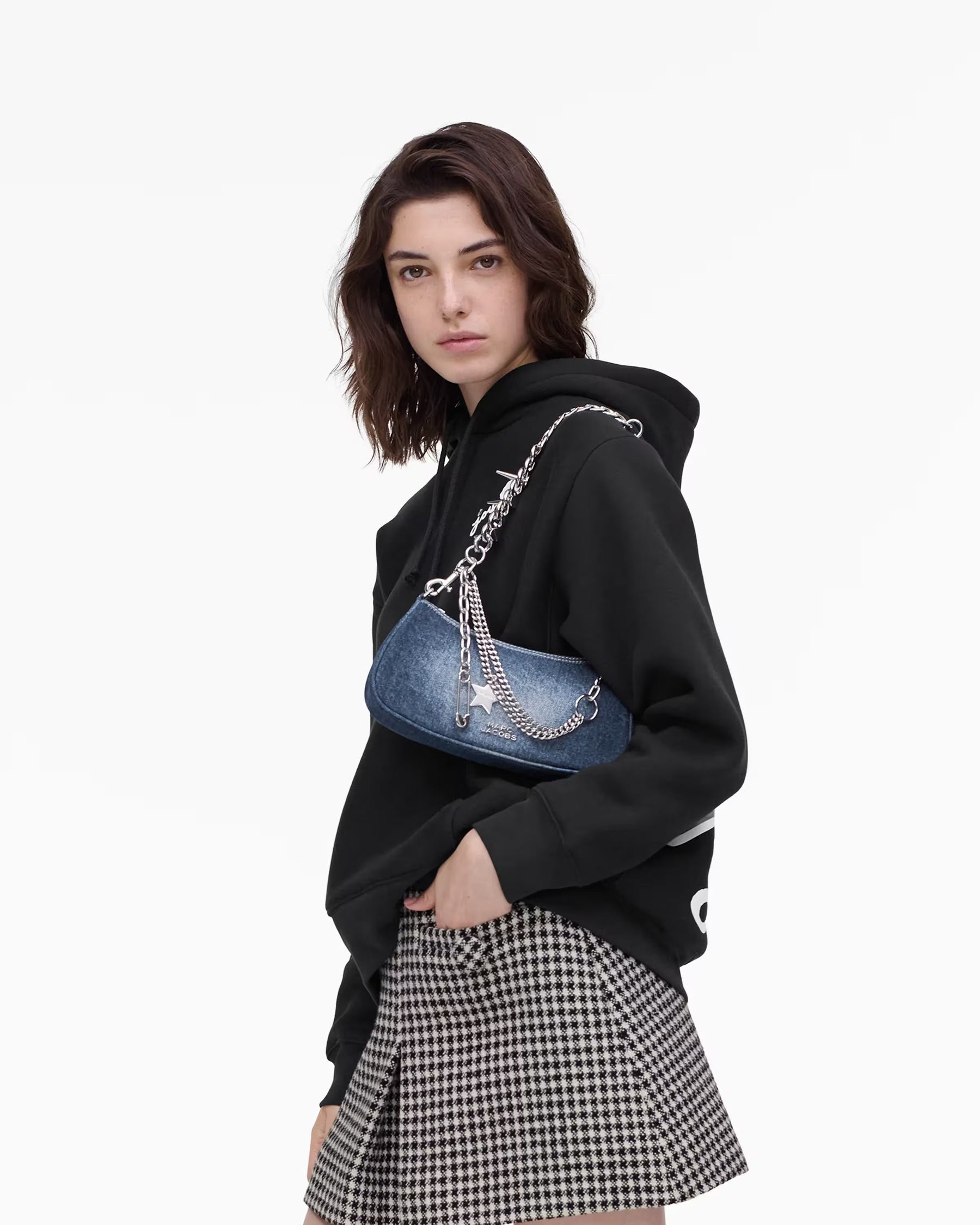 Marc Jacobs Marc Jacobs The Faded Denim Charm Shoulder Bag Faded Vintage Indigo Faded Vintage Indigo