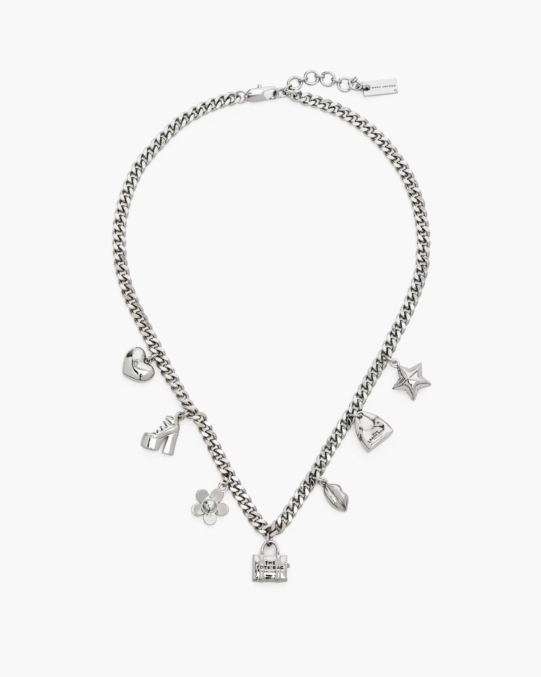 Marc Jacobs Marc Jacobs The Mini Icon Charm Necklace Light Antique Silver Light Antique Silver