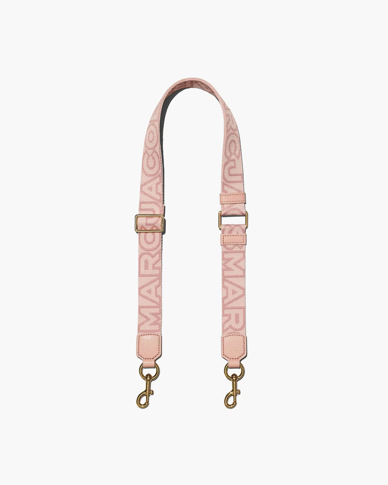 Marc Jacobs Marc Jacobs The Thin Outline Logo Webbing Strap Rose Multi Rose Multi