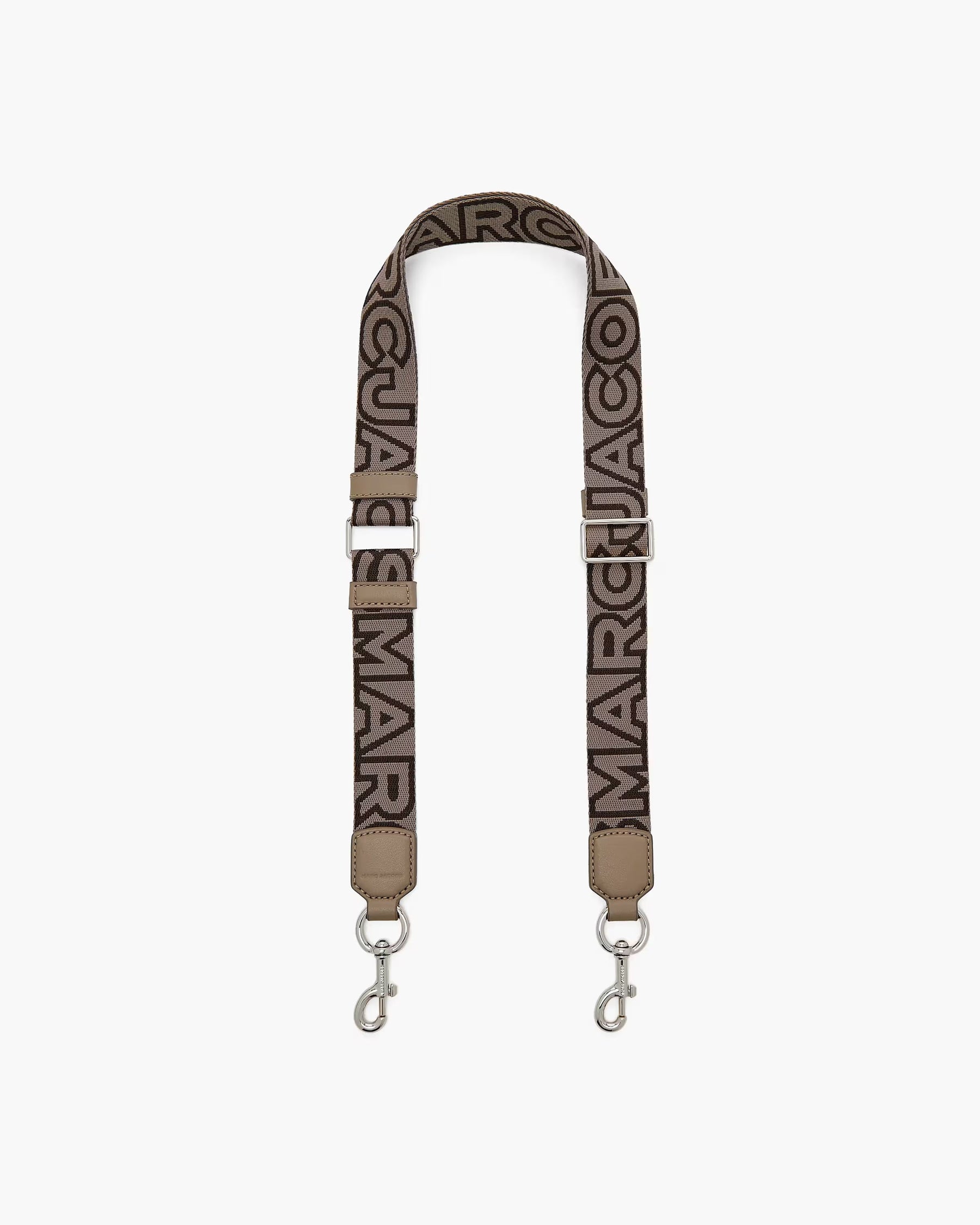 Marc Jacobs Marc Jacobs The Thin Outline Logo Webbing Strap Cement Multi Cement Multi