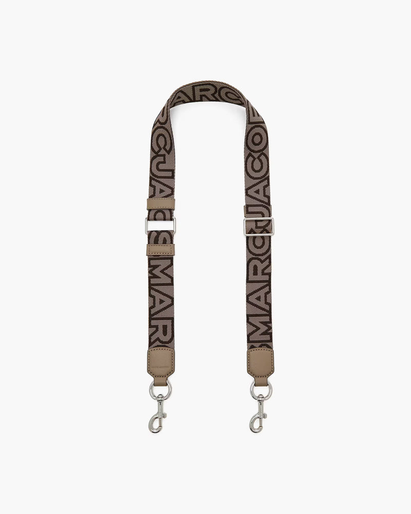 Marc Jacobs Marc Jacobs The Thin Outline Logo Webbing Strap Cement Multi Cement Multi