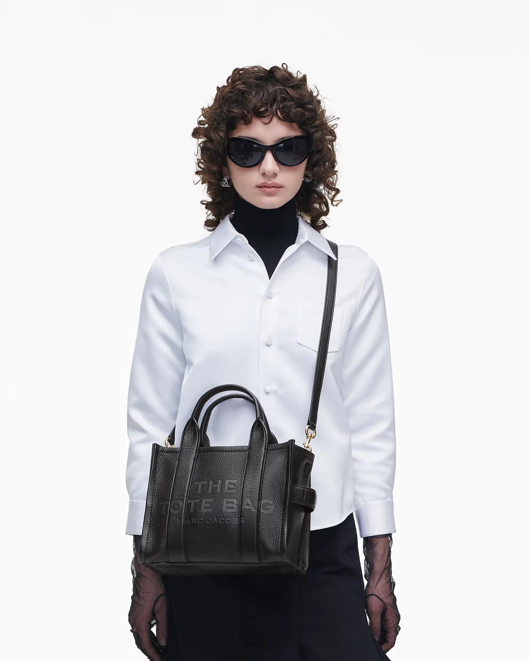 Marc Jacobs Marc Jacobs The Leather Small Tote Bag Black Black
