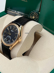 Rolex | 1908 | 52508 | Yellow gold | 39 mm | Crocodile skin | Black